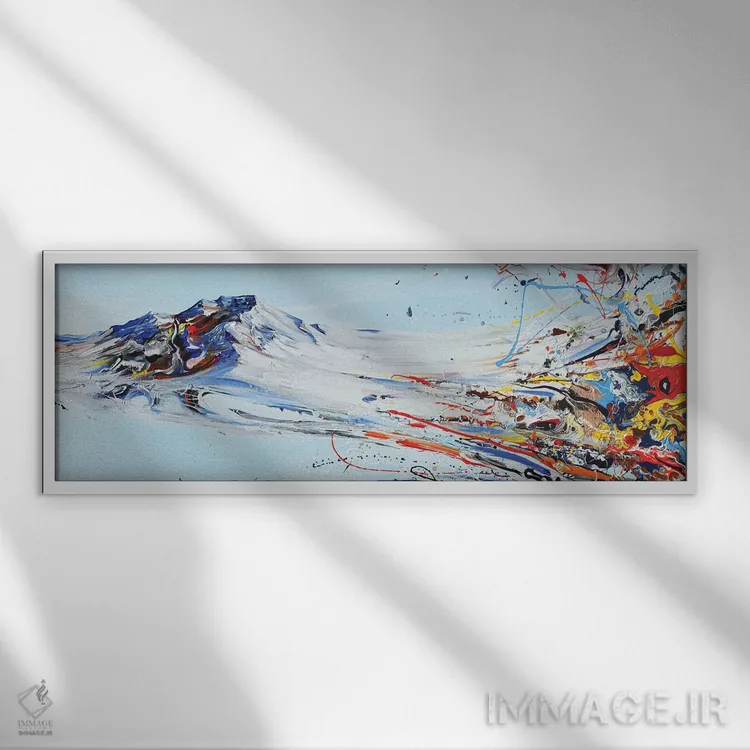 تابلو کوه عشق اثر پیه رو مانریک - نمای قابدار سفید