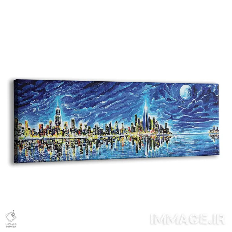 تابلو آسمان شب نیویورک اثر پیه رو مانریک - نمای پرسپکتیو محصول