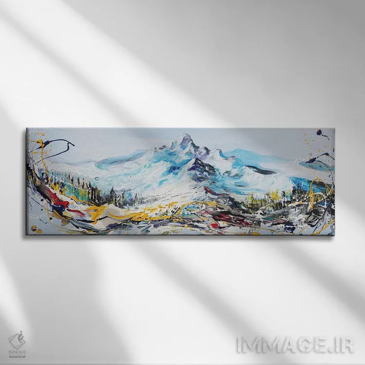 تابلو قله کوه اثر پیه رو مانریک - نمای روبهرو روی دیوار