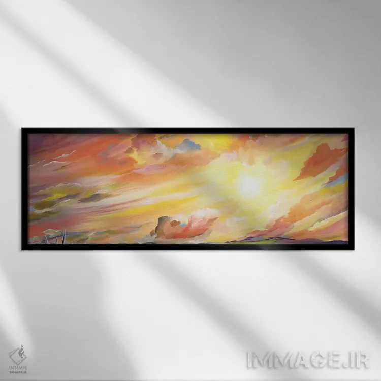 تابلو "غروب درخشان" اثر پیه رو مانریک - نمای قابدار مشکی