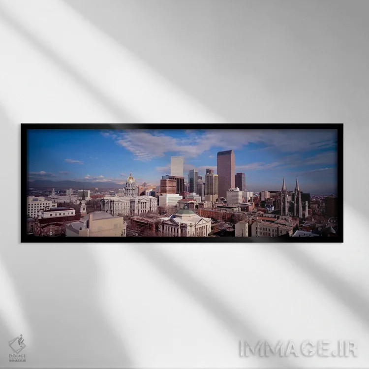 تابلو Colorado, USA" - "دنور، کلرادو، ایالات متحده" اثر پانورامیک ایمجز (استودیو عکاسی عریض) - نمای قابدار مشکی