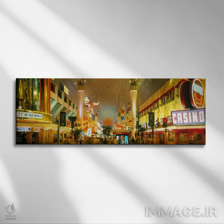 تابلو Nevada, Las Vegas, night" - "ایالات متحده، نوادا، لاسوگاس، شب" اثر پانورامیک ایمجز (استودیو عکاسی عریض) - نمای روبهرو روی دیوار