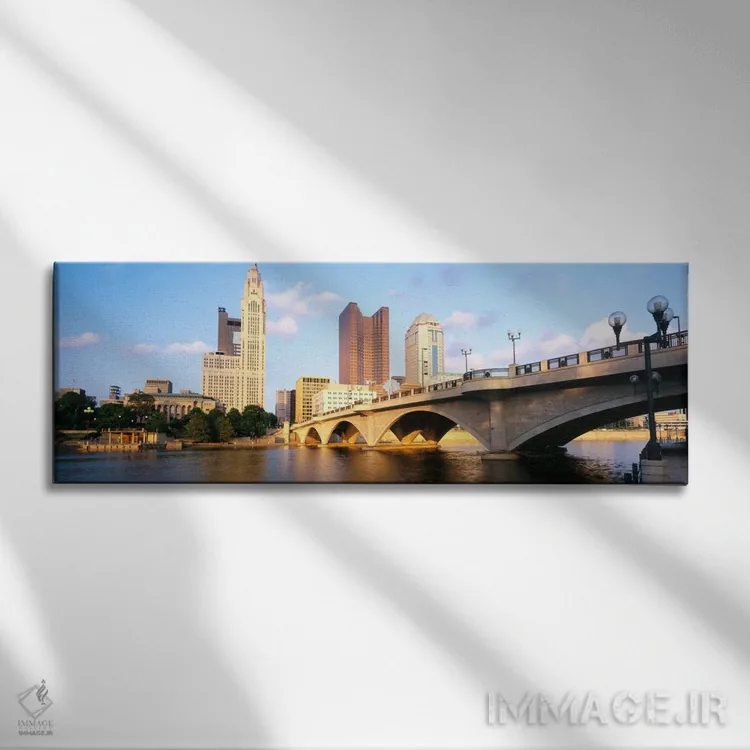 تابلو Columbus, Ohio, USA" - "رودخانه سیوتو، کلمبوس، اوهایو، ایالات متحده" اثر پانورامیک ایمجز (استودیو عکاسی عریض) - نمای روبهرو روی دیوار