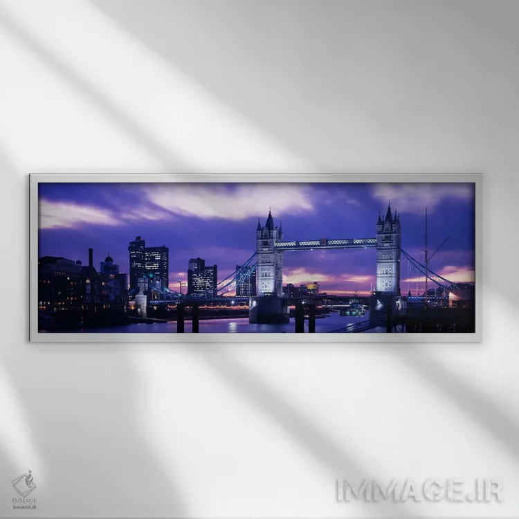 تابلو London, England, United Kingdom" - "پل برج، لندن، انگلستان، بریتانیا" اثر پانورامیک ایمجز (استودیو عکاسی عریض) - نمای قابدار سفید