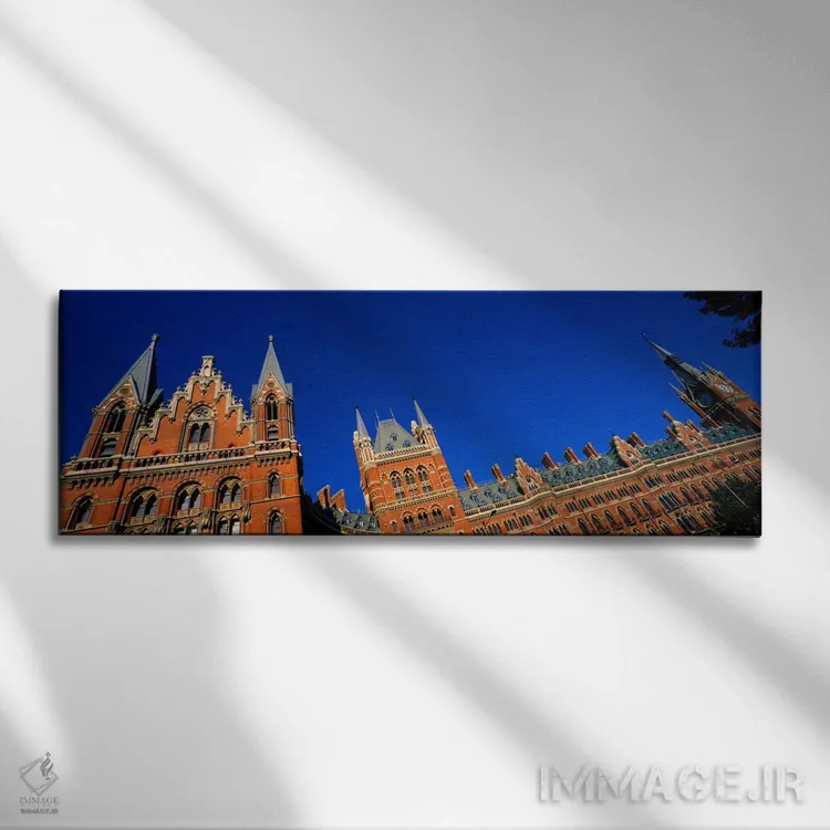 تابلو ایستگاه راهآهن سنت پانکراس لندن (انگلستان) اثر پانورامیک ایمجز (استودیو عکاسی عریض) - نمای روبهرو روی دیوار