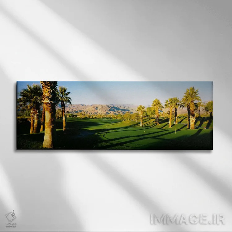 تابلو Desert Springs Golf Club, JW Marriott Desert Springs Resort & Spa, Palm Desert, California, USA" - "دوره گلف پالم، باشگاه گلف دسر트 اسپرینگز، استراحتگاه و اسپای جیدبلیو ماریوت دسرتم، پالم دسرٹ، کالیفرنیا، ایالات متحده" اثر پانورامیک ایمجز (استو