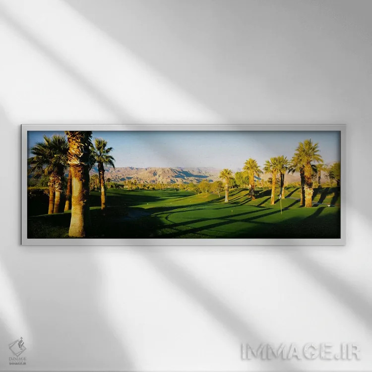 تابلو Desert Springs Golf Club, JW Marriott Desert Springs Resort & Spa, Palm Desert, California, USA" - "دوره گلف پالم، باشگاه گلف دسر트 اسپرینگز، استراحتگاه و اسپای جیدبلیو ماریوت دسرتم، پالم دسرٹ، کالیفرنیا، ایالات متحده" اثر پانورامیک ایمجز (استو