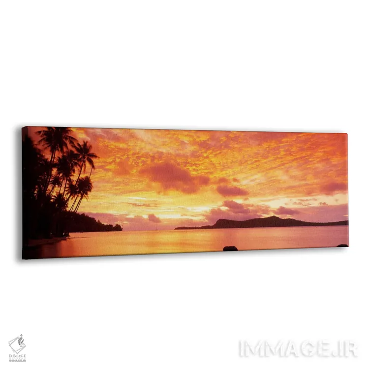 تابلو غروب، جزیره هوآهینه، تاهیتی اثر پانورامیک ایمجز (استودیو عکاسی عریض) - نمای پرسپکتیو محصول