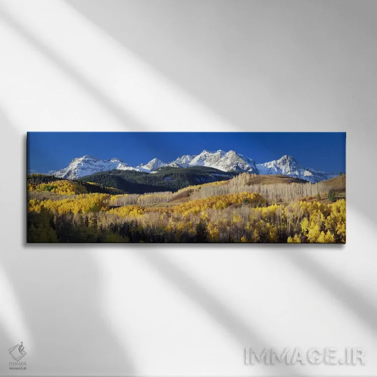 تابلو منظره پاییزی، رشتهکوههای راکی، کلرادو، ایالات متحده اثر پانورامیک ایمجز (استودیو عکاسی عریض) - نمای روبهرو روی دیوار