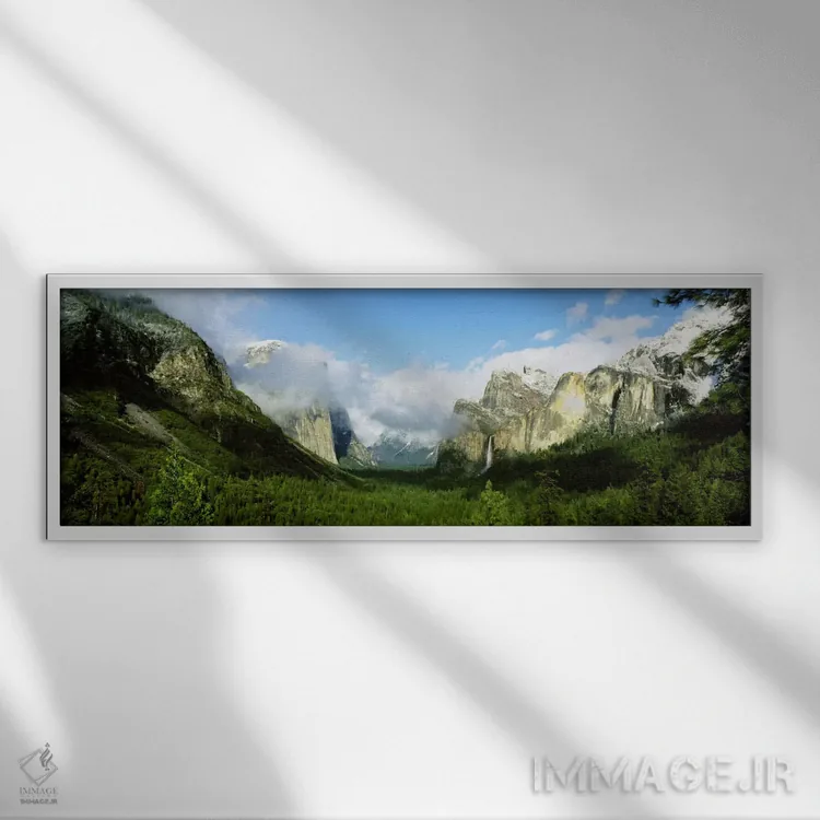 تابلو پارک ملی یوسمیتی، کالیفرنیا، ایالات متحده اثر پانورامیک ایمجز (استودیو عکاسی عریض) - نمای قابدار سفید