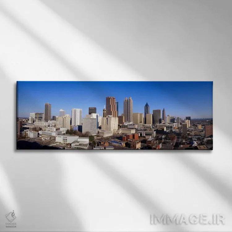 تابلو ایالات متحده آمریکا، جورجیا، آتلانتا اثر پانورامیک ایمجز (استودیو عکاسی عریض) - نمای روبهرو روی دیوار