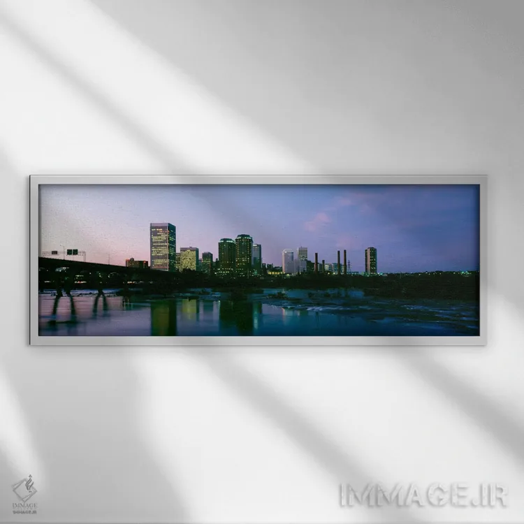 تابلو افق شهری مرکز شهر، ریچموند، ویرجینیا، ایالات متحده آمریکا اثر پانورامیک ایمجز (استودیو عکاسی عریض) - نمای قابدار سفید