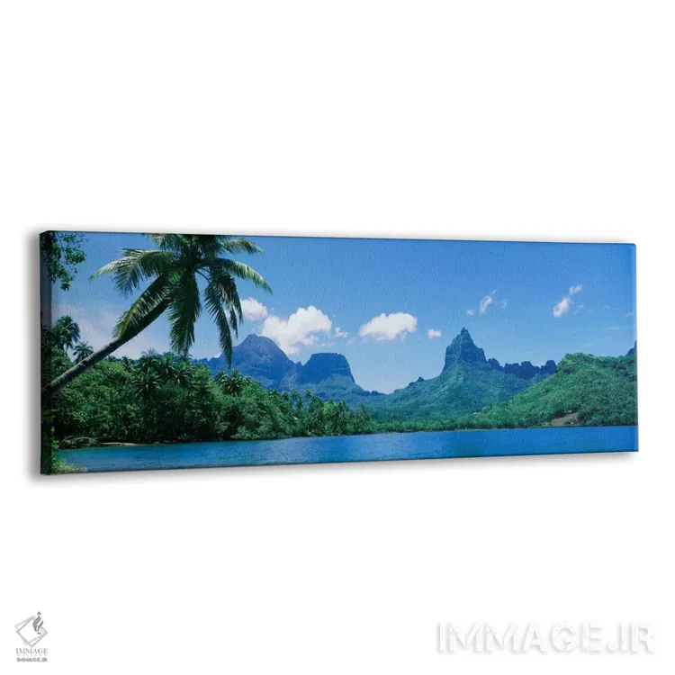 تابلو مناظر استوایی، مورئا، جزایر سوسایتی، پولینزیای فرانسه اثر پانورامیک ایمجز (استودیو عکاسی عریض) - نمای پرسپکتیو محصول