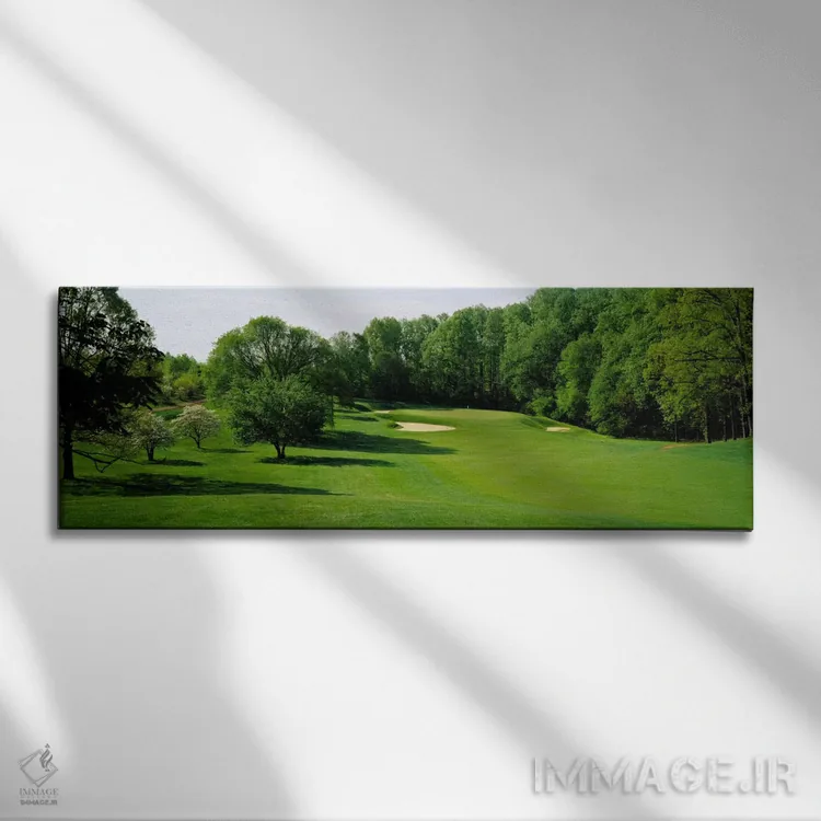 تابلو درختان در یک زمین گلف، باشگاه کشور بالتیمور، بالتیمور، مریلند، ایالات متحده آمریکا اثر پانورامیک ایمجز (استودیو عکاسی عریض) - نمای روبهرو روی دیوار