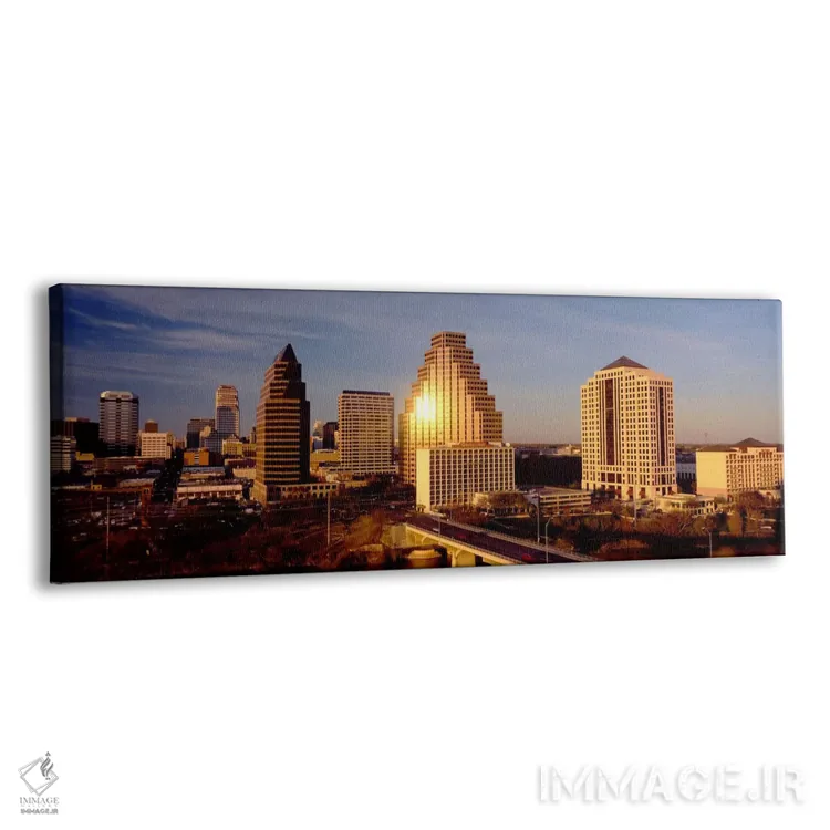 تابلو آسمانخراشها در یک شهر، آستین، تگزاس، ایالات متحده آمریکا اثر پانورامیک ایمجز (استودیو عکاسی عریض) - نمای پرسپکتیو محصول