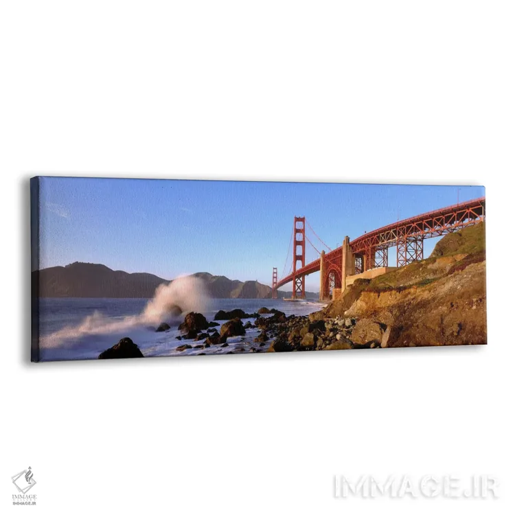 تابلو San Francisco Bay, Golden Gate Bridge, San Francisco, Marin County, California, USA" - "پل عبوری از خلیج، خلیج سانفرانسیسکو، پل گلدن گیت، سانفرانسیسکو، شهرستان مارین، کالیفرنیا، ایالات متحده" اثر پانورامیک ایمجز (استودیو عکاسی عریض) - نمای پرسپ