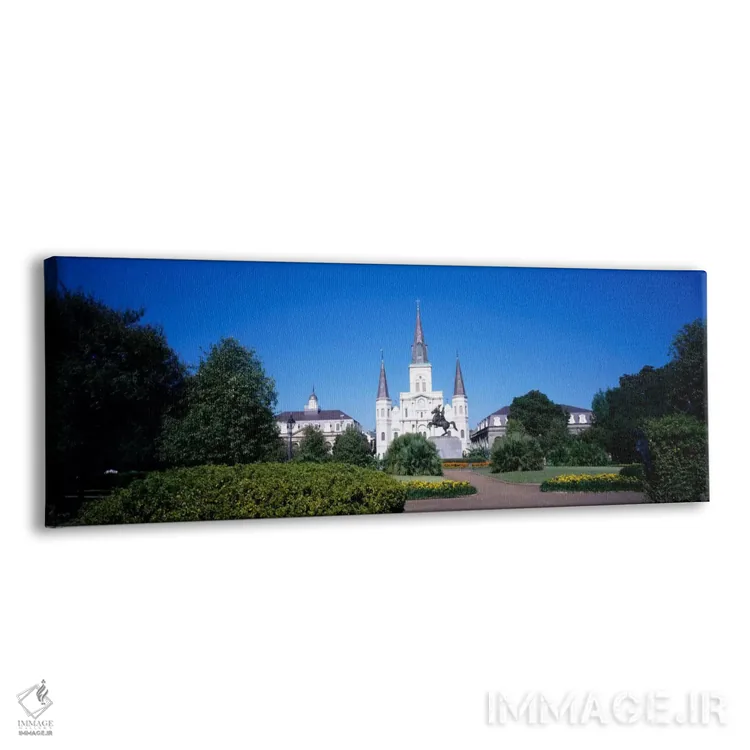 تابلو New Orleans, Louisiana, USA #2" - "میدان جکسون، نیواورلئان، لوئیزیانا، ایالات متحده #2" اثر پانورامیک ایمجز (استودیو عکاسی عریض) - نمای پرسپکتیو محصول