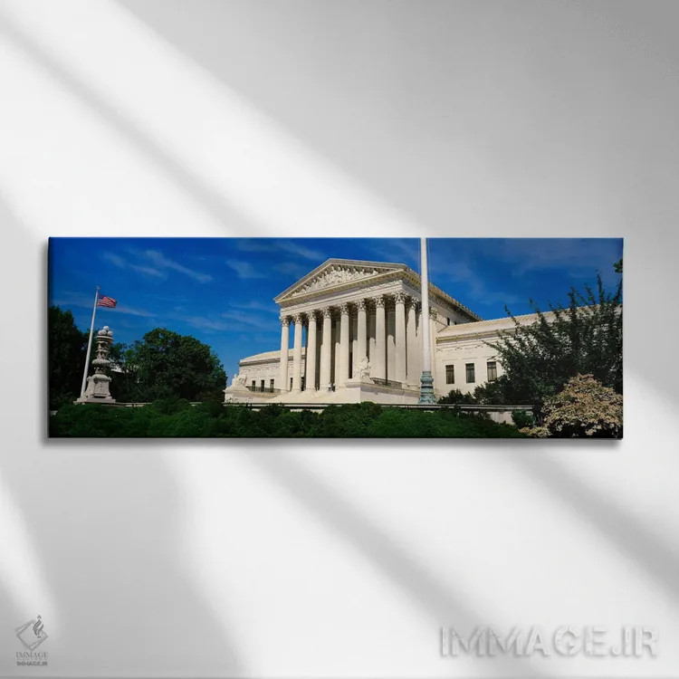 تابلو Washington DC, District Of Columbia, USA" - "ساختمان دیوان عالی ایالات متحده، واشینگتن دی.سی، منطقه کلمبیا، ایالات متحده" اثر پانورامیک ایمجز (استودیو عکاسی عریض) - نمای روبهرو روی دیوار