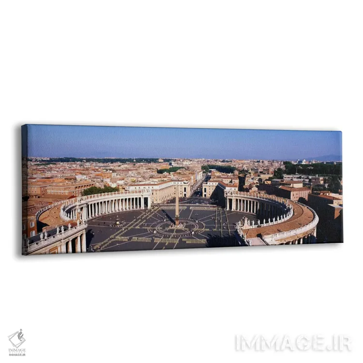 تابلو St. Peter's Square, Vatican City, Rome, Italy" - "نمای بالا از یک شهر، میدان سنت پیتر، واتیکان، رم، ایتالیا" اثر پانورامیک ایمجز (استودیو عکاسی عریض) - نمای پرسپکتیو محصول