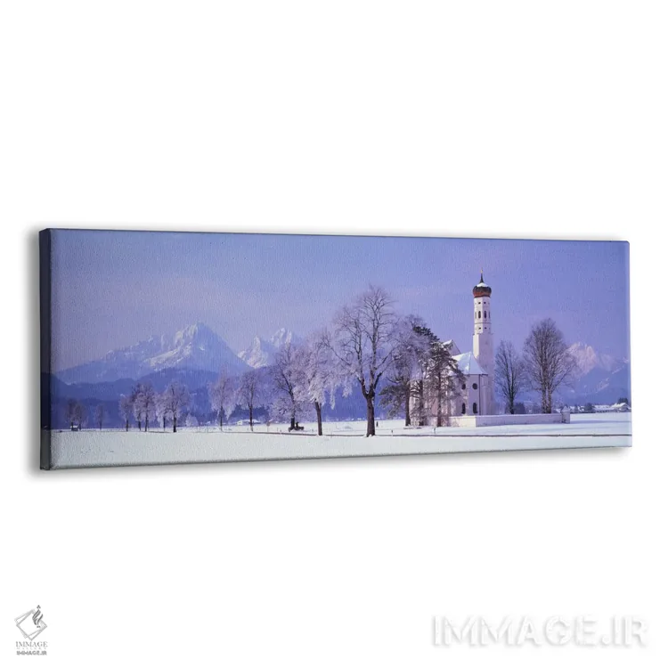تابلو کلیسای سنت کلومان زمستانی شوانگاو (آلمان) اثر پانورامیک ایمجز (استودیو عکاسی عریض) - نمای پرسپکتیو محصول