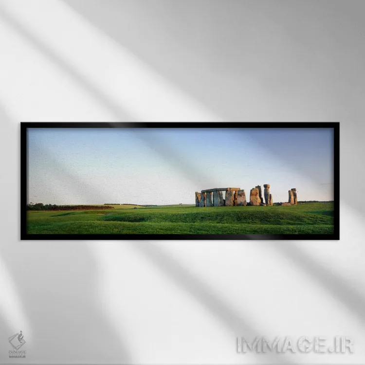 تابلو استونهنج ویلتشر (انگلستان) اثر پانورامیک ایمجز (استودیو عکاسی عریض) - نمای قابدار مشکی