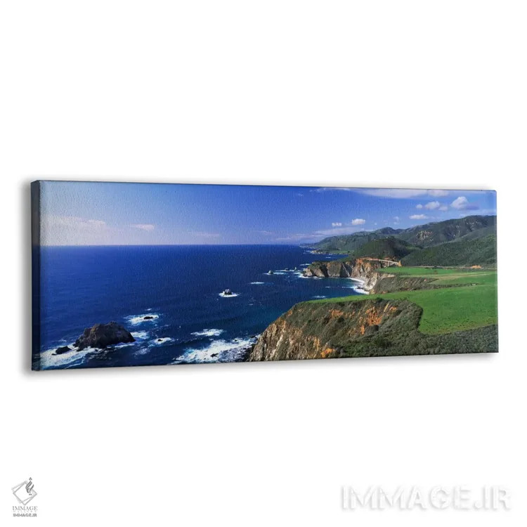 تابلو Big Sur, California, USA" - "چشمانداز ساحلی، بیگ سور، کالیفرنیا، ایالات متحده" اثر پانورامیک ایمجز (استودیو عکاسی عریض) - نمای پرسپکتیو محصول