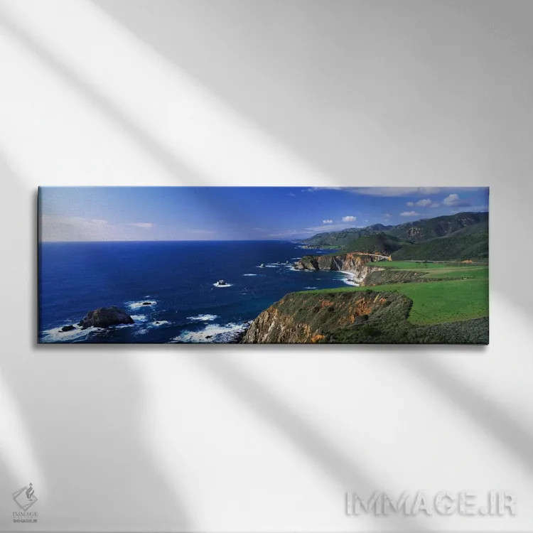 تابلو Big Sur, California, USA" - "چشمانداز ساحلی، بیگ سور، کالیفرنیا، ایالات متحده" اثر پانورامیک ایمجز (استودیو عکاسی عریض) - نمای روبهرو روی دیوار