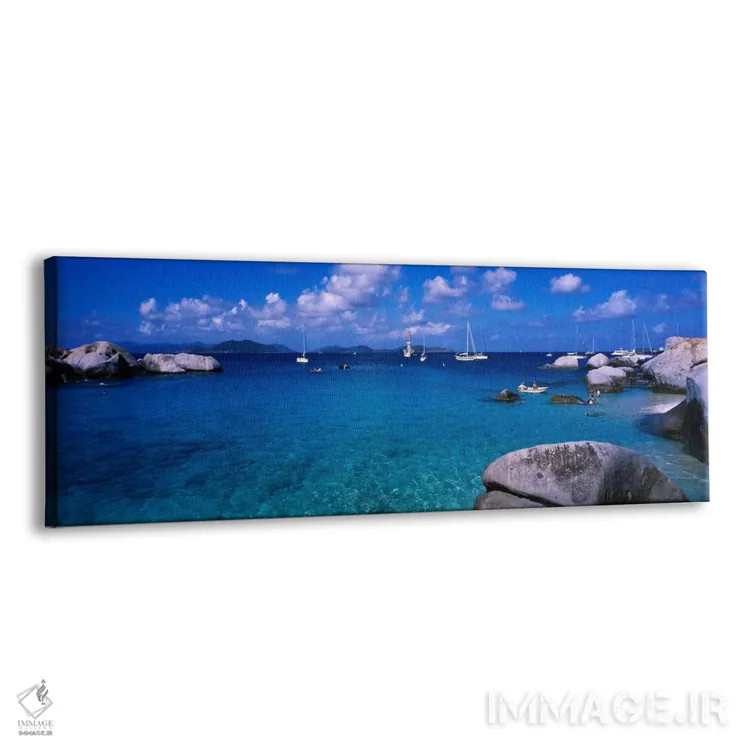 تابلو The Baths, Virgin Gorda, British Virgin Islands" - "چشمانداز دریا، باتها، ویرجین گوردا، جزایر ویرجین بریتانیایی" اثر پانورامیک ایمجز (استودیو عکاسی عریض) - نمای پرسپکتیو محصول