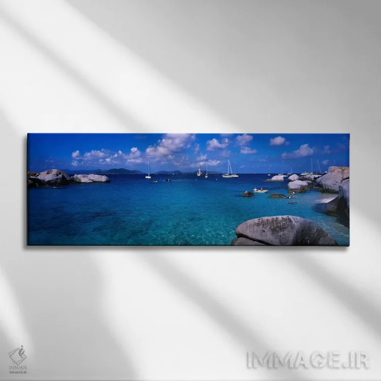 تابلو The Baths, Virgin Gorda, British Virgin Islands" - "چشمانداز دریا، باتها، ویرجین گوردا، جزایر ویرجین بریتانیایی" اثر پانورامیک ایمجز (استودیو عکاسی عریض) - نمای روبهرو روی دیوار