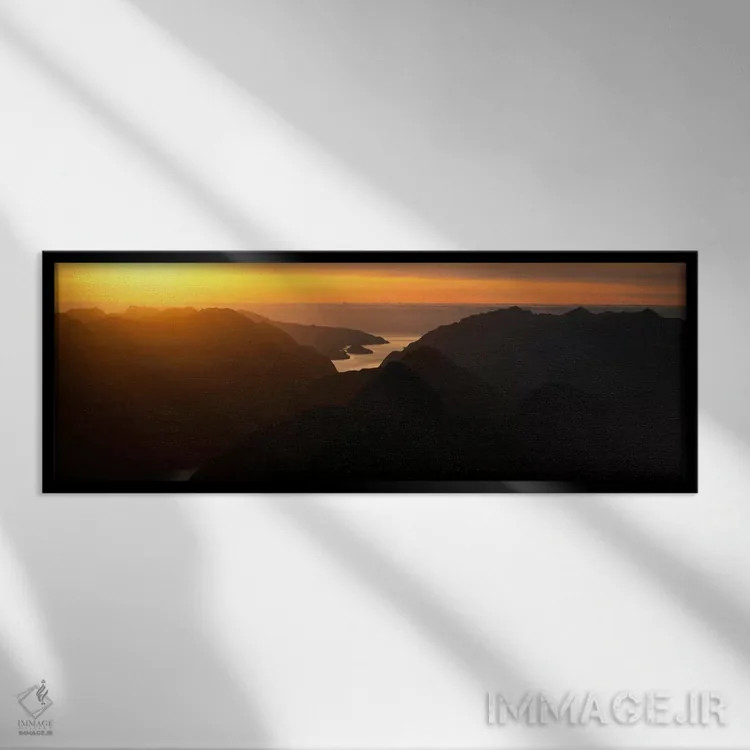 تابلو پارک ملی فیوردلند، نیوزیلند اثر پانورامیک ایمجز (استودیو عکاسی عریض) - نمای قابدار مشکی