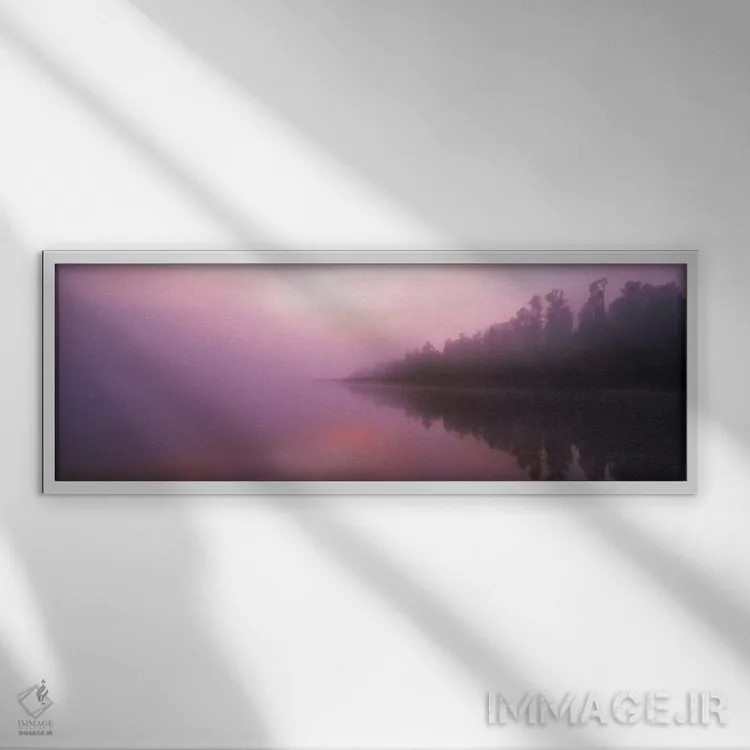 تابلو دریاچه پارینگا، جزیره جنوبی، نیوزیلند اثر پانورامیک ایمجز (استودیو عکاسی عریض) - نمای قابدار سفید