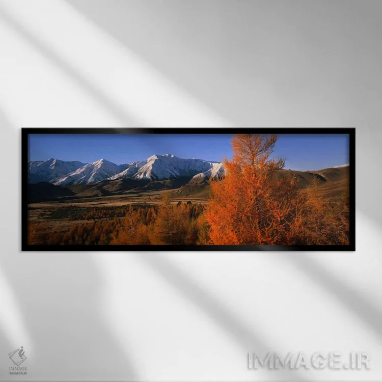 تابلو حوضه قلعه هیل، کوههای ترولس، نیوزیلند اثر پانورامیک ایمجز (استودیو عکاسی عریض) - نمای قابدار مشکی