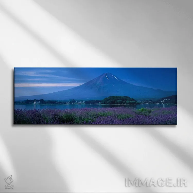 تابلو کوه فوجی، ژاپن اثر پانورامیک ایمجز (استودیو عکاسی عریض) - نمای روبهرو روی دیوار