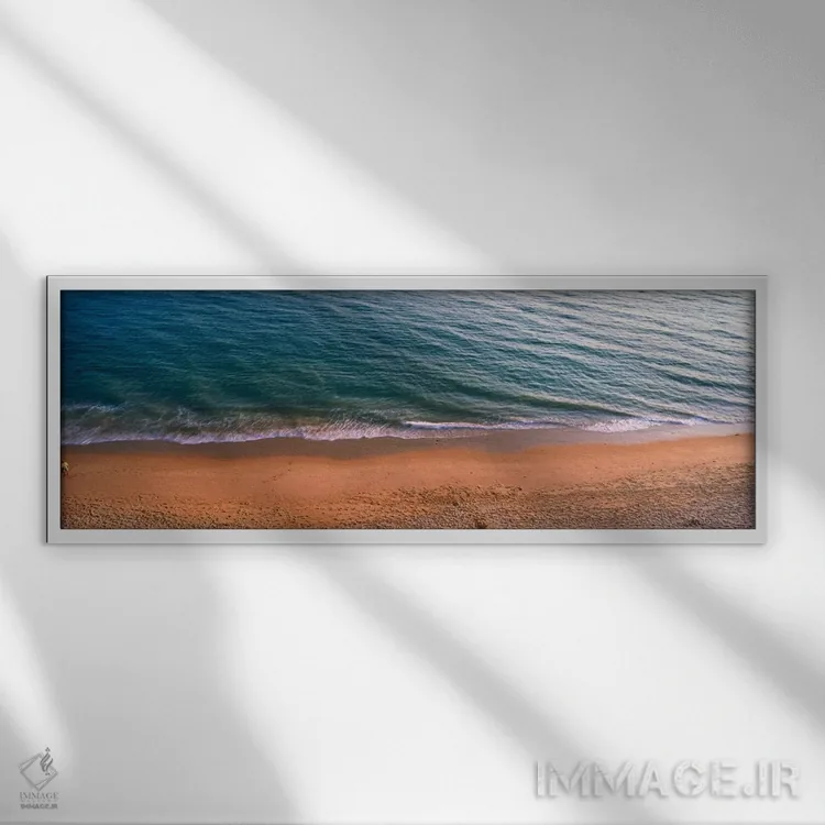 تابلو موجسواری، آلگاروه، پرتغال اثر پانورامیک ایمجز (استودیو عکاسی عریض) - نمای قابدار سفید