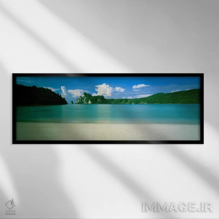 تابلو جزایر کو فی فی، پوکت، تایلند اثر پانورامیک ایمجز (استودیو عکاسی عریض) - نمای قابدار مشکی