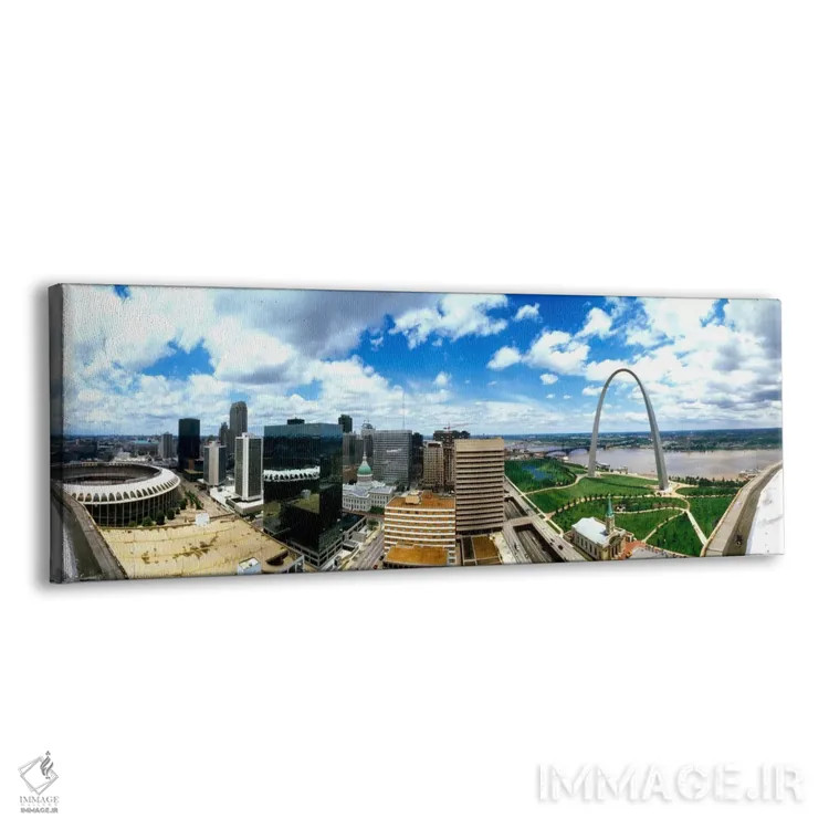 تابلو ساختمانها در یک شهر، دروازه آرک، سنت لوئیس، میسوری، ایالات متحده آمریکا اثر پانورامیک ایمجز (استودیو عکاسی عریض) - نمای پرسپکتیو محصول