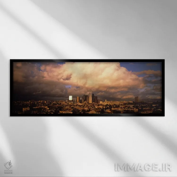 تابلو لسآنجلس، کالیفرنیا، ایالات متحده آمریکا اثر پانورامیک ایمجز (استودیو عکاسی عریض) - نمای قابدار مشکی