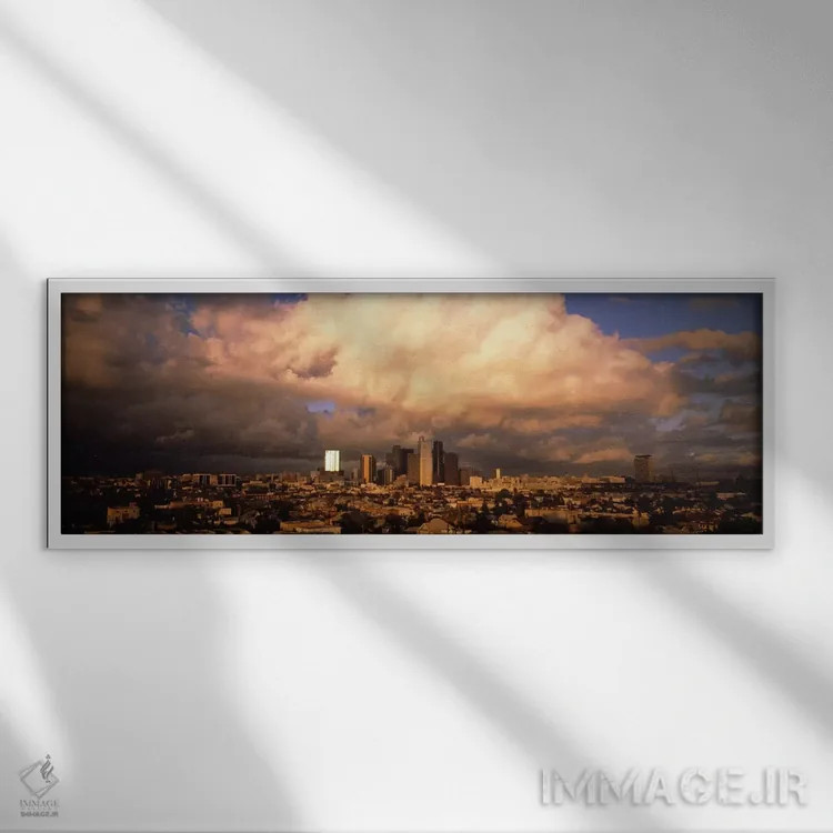 تابلو لسآنجلس، کالیفرنیا، ایالات متحده آمریکا اثر پانورامیک ایمجز (استودیو عکاسی عریض) - نمای قابدار سفید