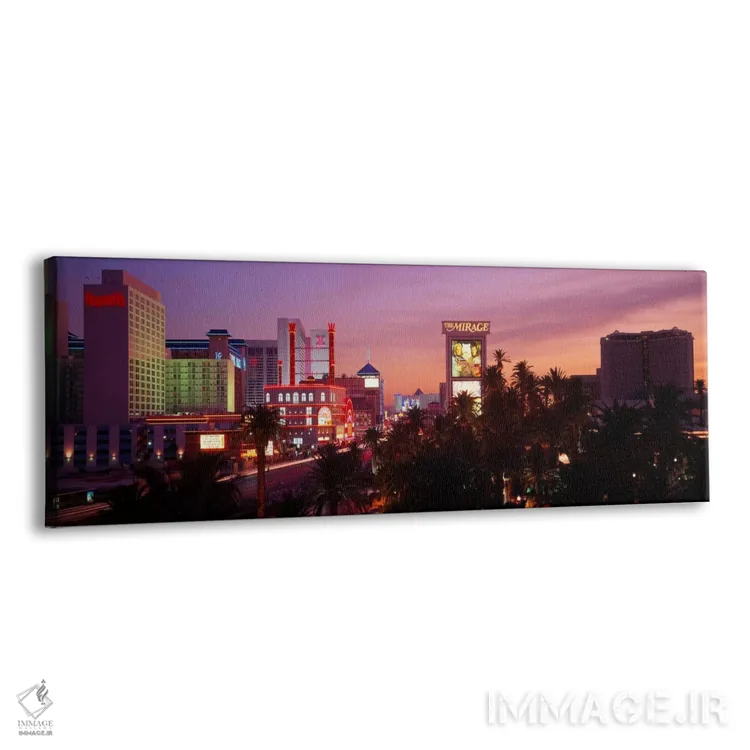 تابلو کازینوها در شامگاه، لاس وگاس، نوادا، ایالات متحده آمریکا اثر پانورامیک ایمجز (استودیو عکاسی عریض) - نمای پرسپکتیو محصول