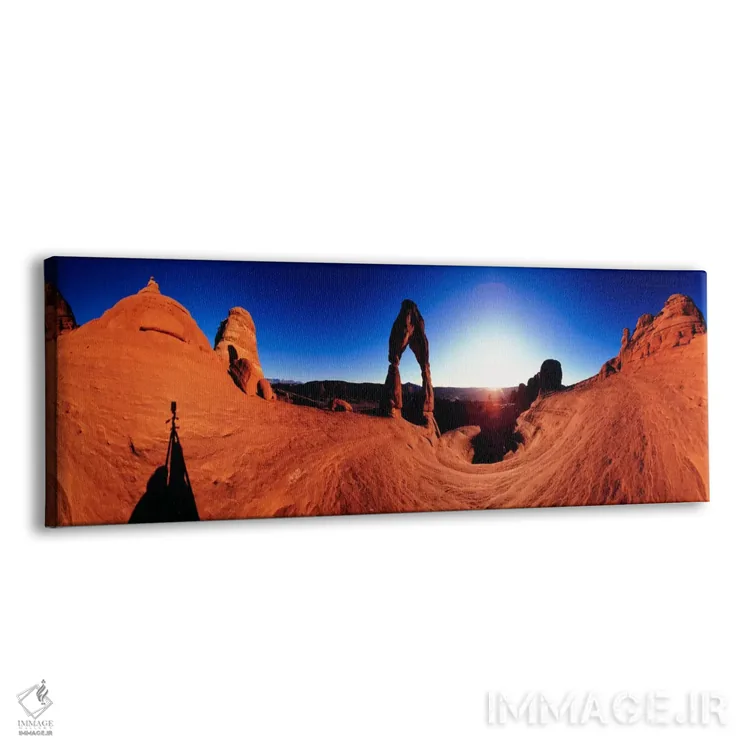 تابلو قوس نازک در طلوع آفتاب، پارک ملی قوسها، یوتا، ایالات متحده آمریکا اثر پانورامیک ایمجز (استودیو عکاسی عریض) - نمای پرسپکتیو محصول