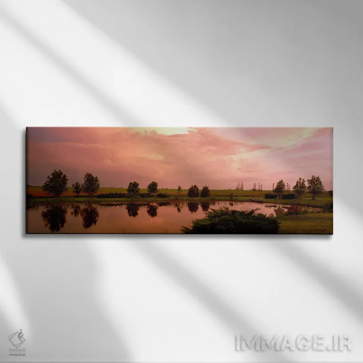 تابلو برکه روستایی، ایالت ایلینوی، ایالات متحده آمریکا اثر پانورامیک ایمجز (استودیو عکاسی عریض) - نمای روبهرو روی دیوار