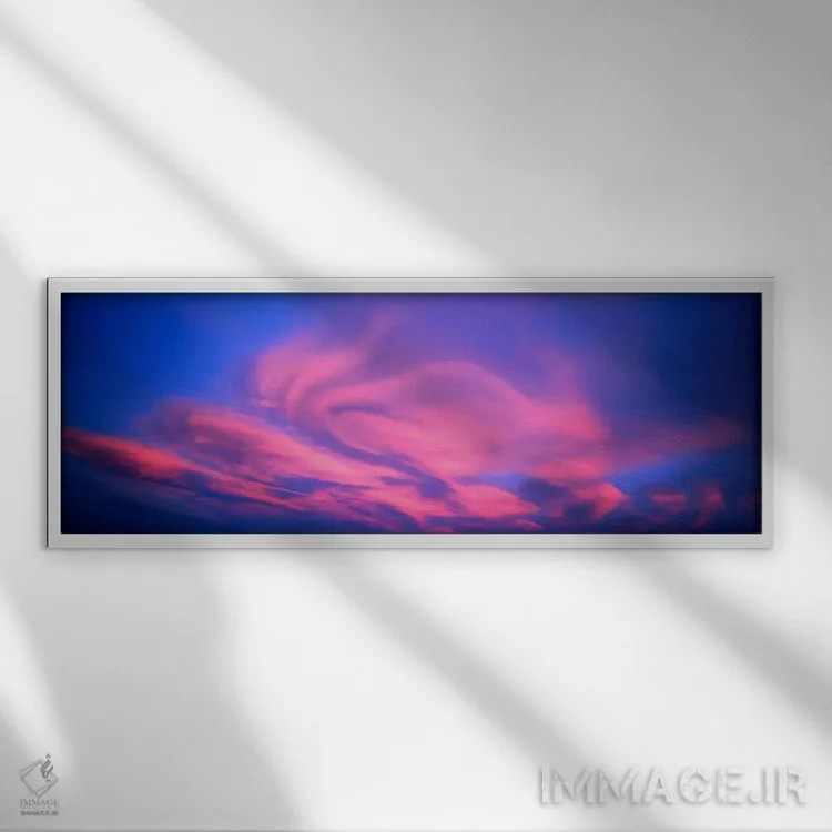 تابلو منظره ابرها، کانتربری، نیوزیلند اثر پانورامیک ایمجز (استودیو عکاسی عریض) - نمای قابدار سفید