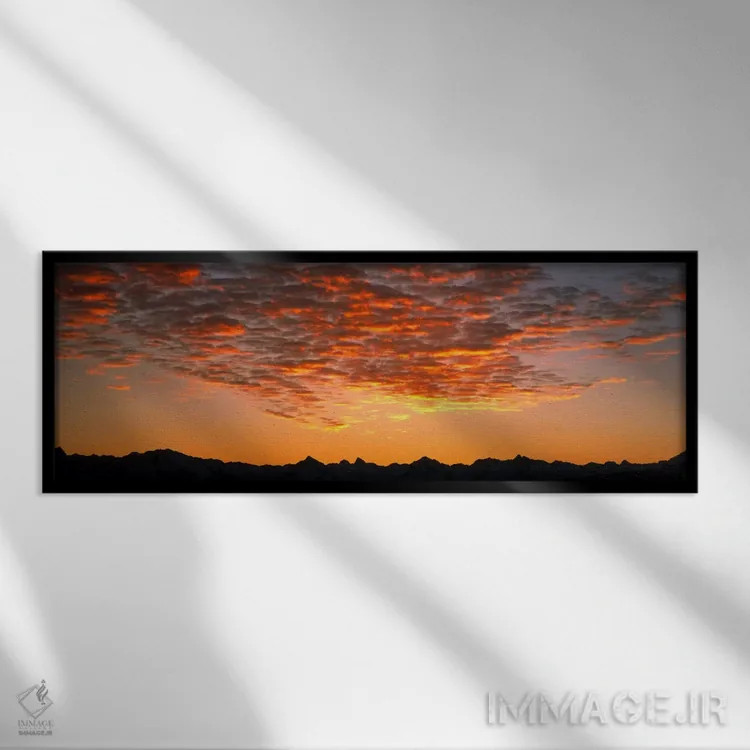 تابلو رشته کوه بن اوهاو، کانتربری جنوبی، نیوزیلند اثر پانورامیک ایمجز (استودیو عکاسی عریض) - نمای قابدار مشکی