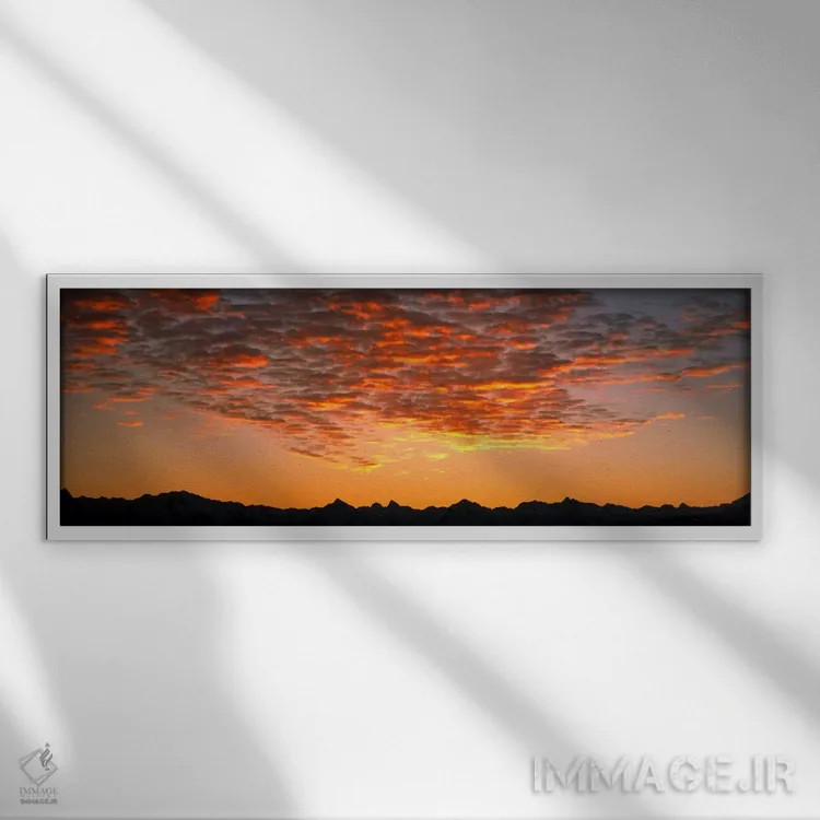 تابلو رشته کوه بن اوهاو، کانتربری جنوبی، نیوزیلند اثر پانورامیک ایمجز (استودیو عکاسی عریض) - نمای قابدار سفید