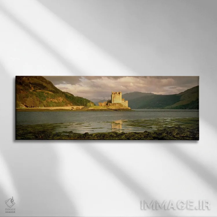 تابلو قلعه ایلان دونان، هایلندز، اسکاتلند اثر پانورامیک ایمجز (استودیو عکاسی عریض) - نمای روبهرو روی دیوار