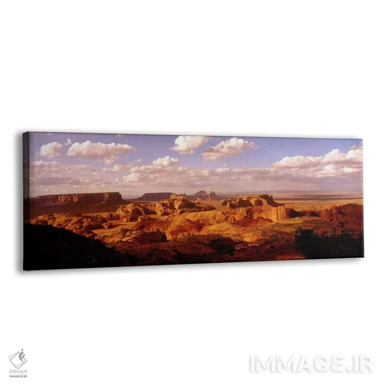 تابلو میزای هانتس، دره یادگار، سرزمین ناواجو، آریزونا، ایالات متحده آمریکا اثر پانورامیک ایمجز (استودیو عکاسی عریض) - نمای پرسپکتیو محصول