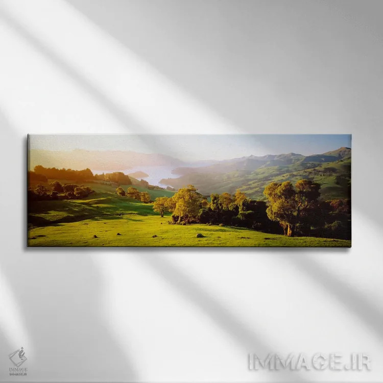 تابلو بندر آکاروا، کانتربری، نیوزیلند اثر پانورامیک ایمجز (استودیو عکاسی عریض) - نمای روبهرو روی دیوار