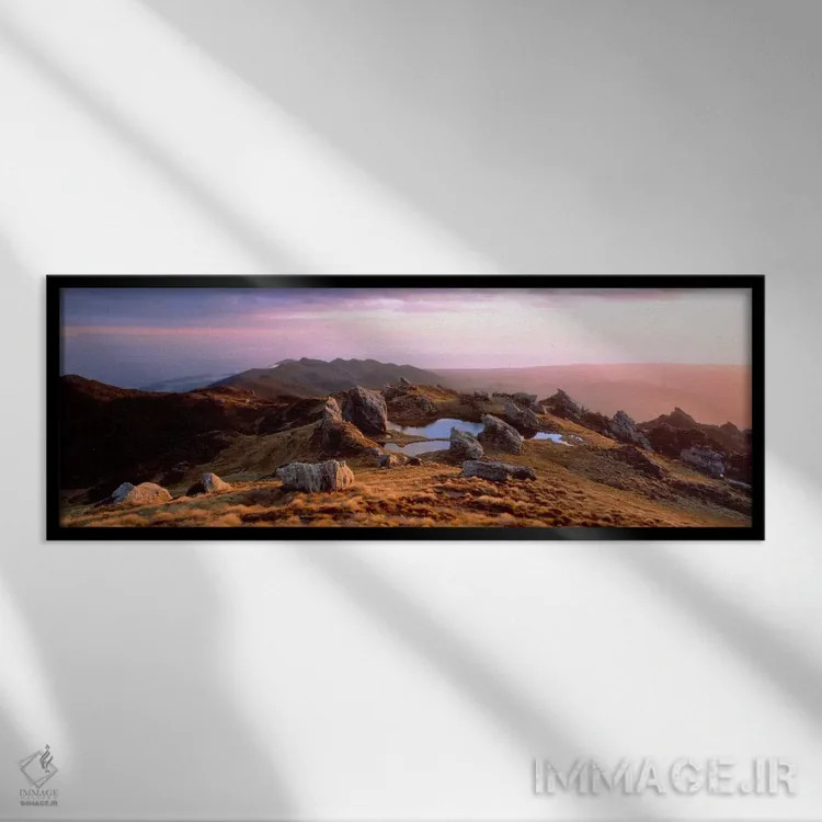 تابلو هارم ریج، پارک ملی فیوردلند، نیوزیلند اثر پانورامیک ایمجز (استودیو عکاسی عریض) - نمای قابدار مشکی