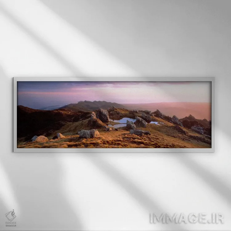 تابلو هارم ریج، پارک ملی فیوردلند، نیوزیلند اثر پانورامیک ایمجز (استودیو عکاسی عریض) - نمای قابدار سفید