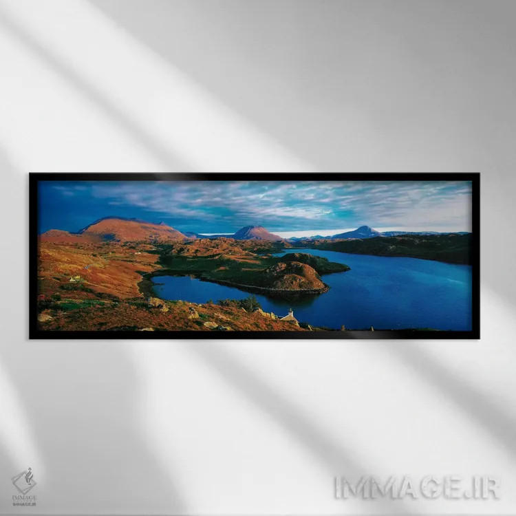 تابلو دریاچه اینچارد، سوتلند، اسکاتلند اثر پانورامیک ایمجز (استودیو عکاسی عریض) - نمای قابدار مشکی
